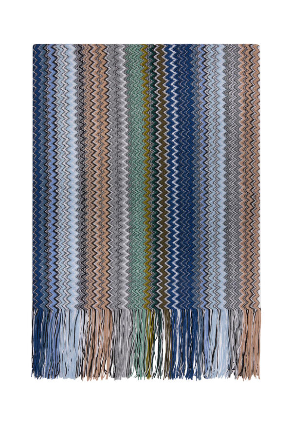 Zig Zag Scarf With Fringes 