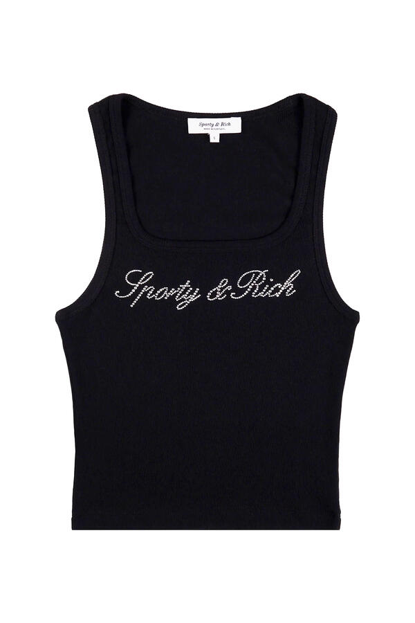  Signature Logo Crystal Tank Top