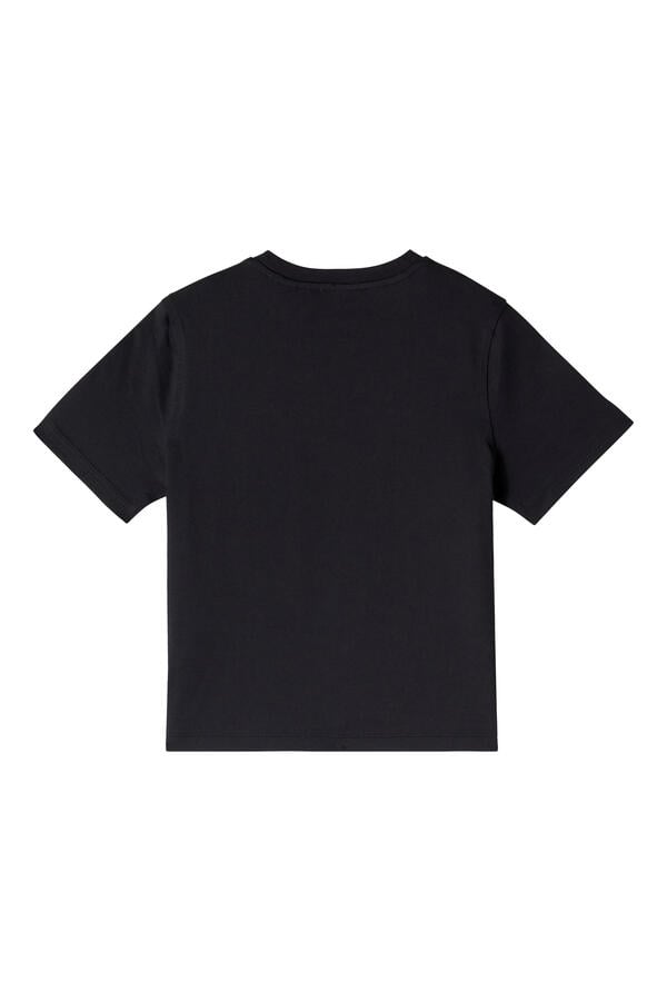 Kids Check Trim Cotton T-shirt