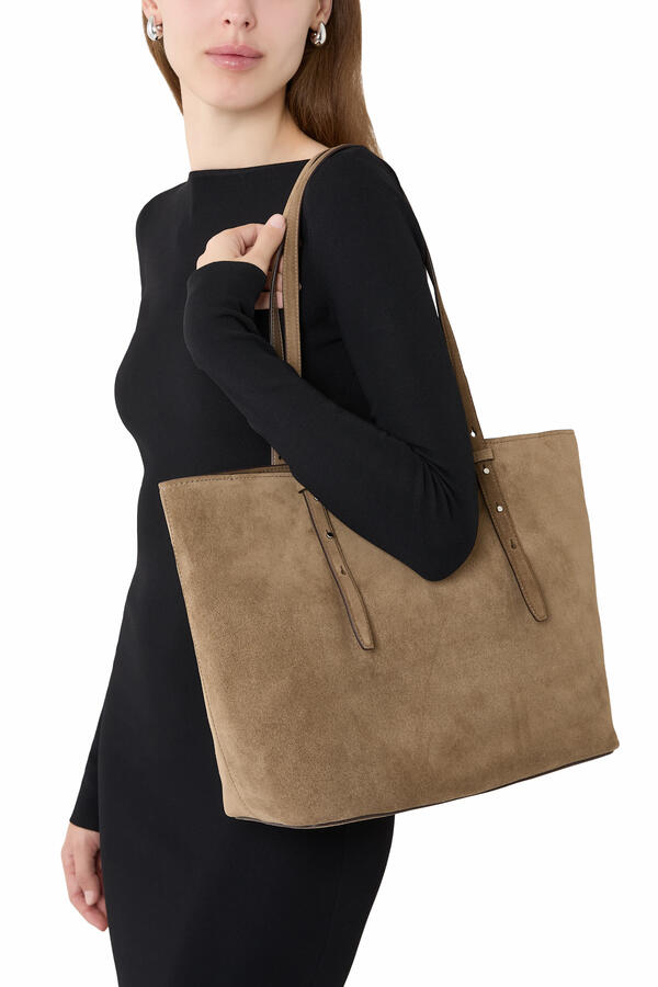Do It All Suede Zip Tote Bag