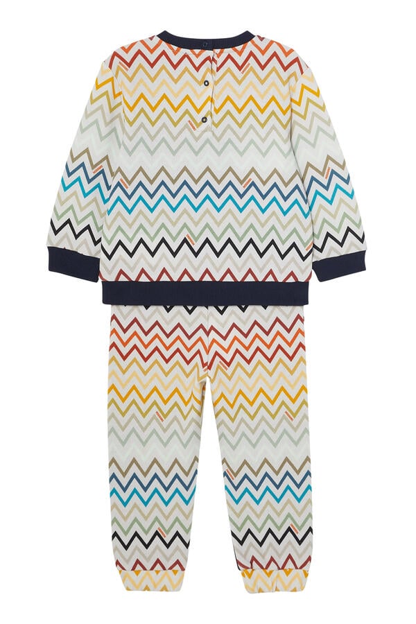 Kids Zigzag Fleece Tracksuit Set
