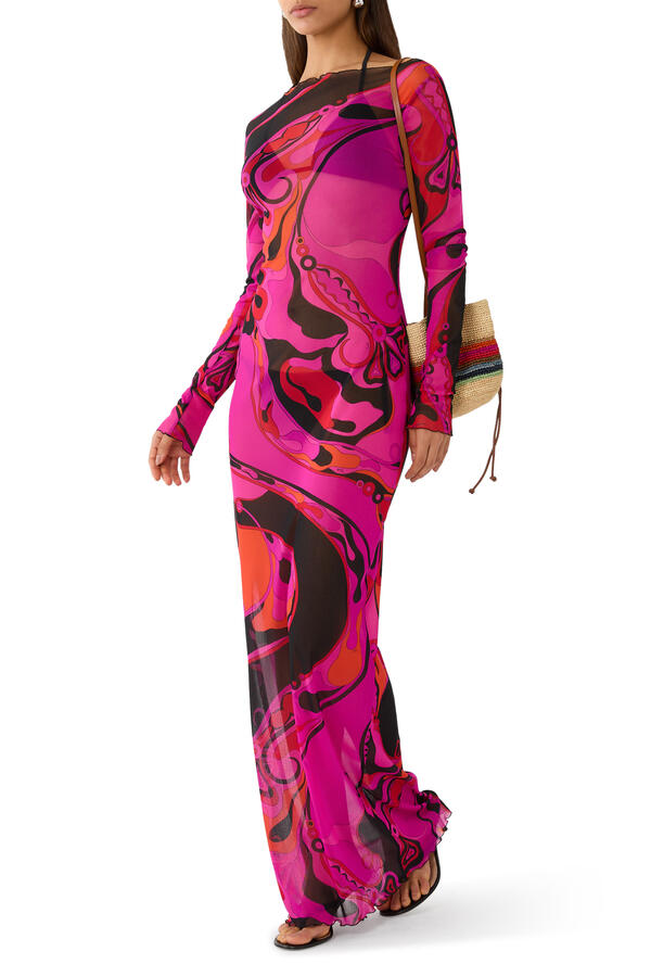 Printed Long Sleeves Dress