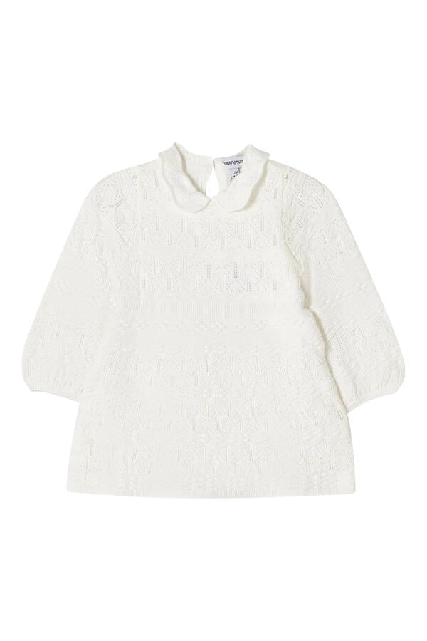 Kids See Through Detail Collar Dress