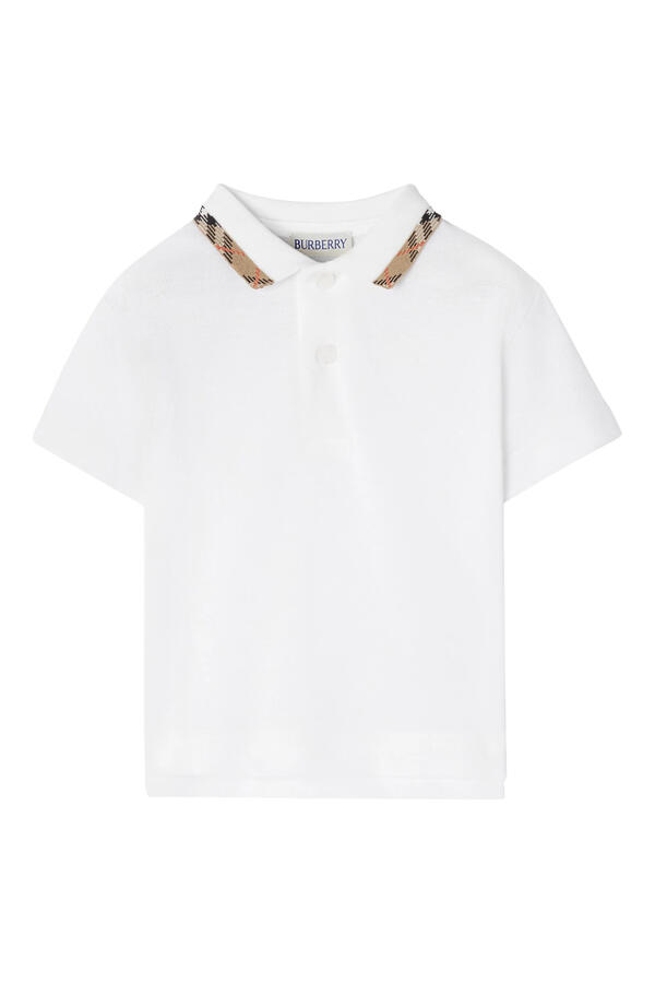 Kids Check Collar Cotton Polo Shirt