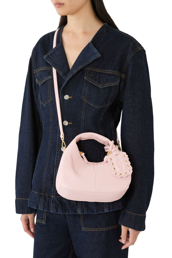 Grained Mini Hobo Bag 