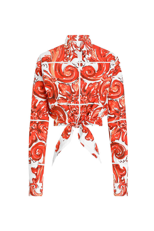 Majolica-Print Poplin Shirt