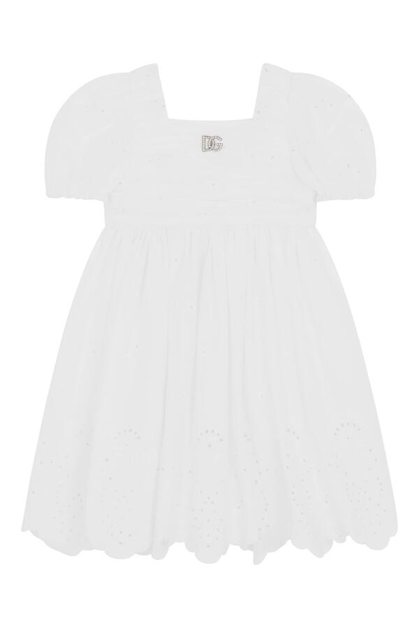 Kids Poplin & Broderie Anglaise Dress