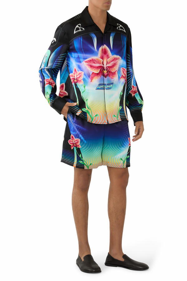 Orchid Racer Cuban Collar Shirt 