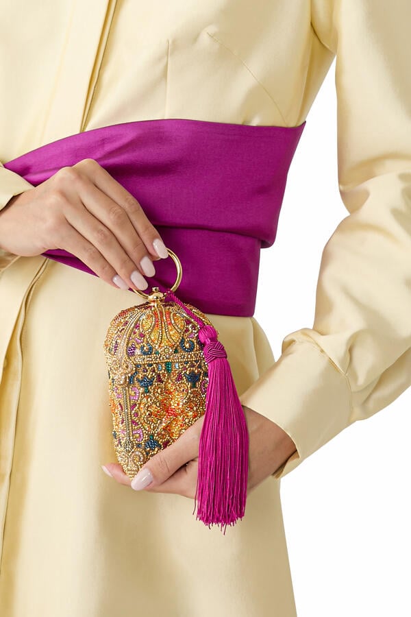 Lantern Divine Crystal Clutch Bag