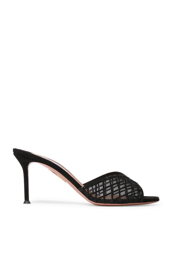 Lumiere 75 Crystal-Embellished Mesh Sandals