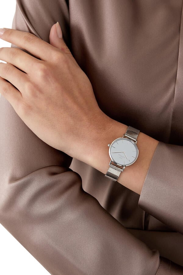 Petite Reflection Silver Watch, 28mm