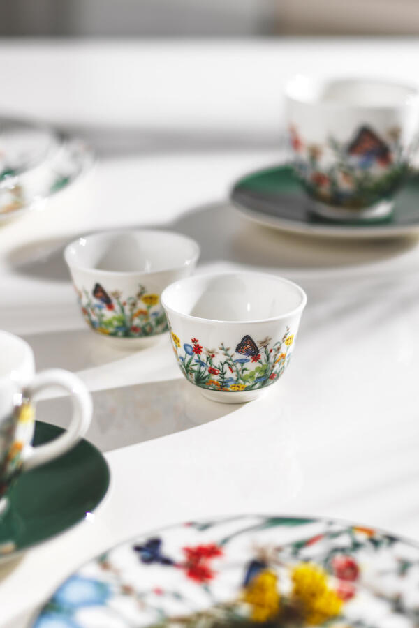 Jardin De Papillons Arabic Coffee Cups - Set of 4