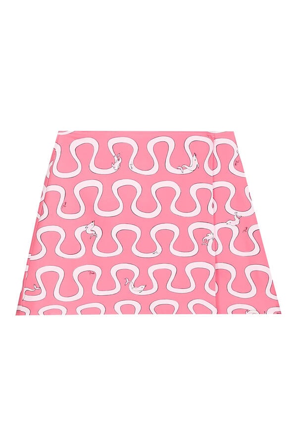  Onda Silk Twill Mini Skirt 