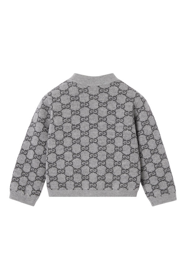 Kids GG Wool Jacquard Cardigan