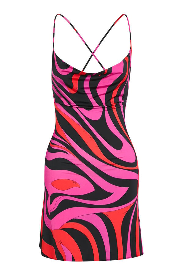  Marmo Print Short Dress