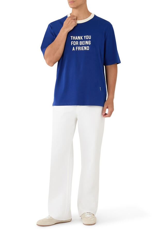 Printed "Thank You for Being a Friend" T-Shirt