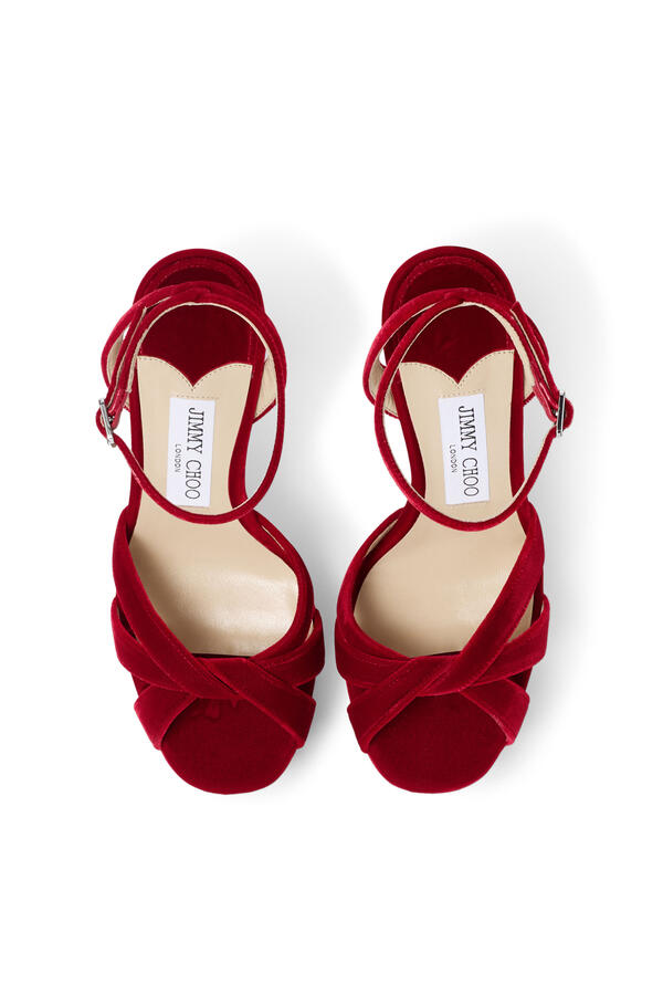 Heloise 120 Velvet Platform Sandals