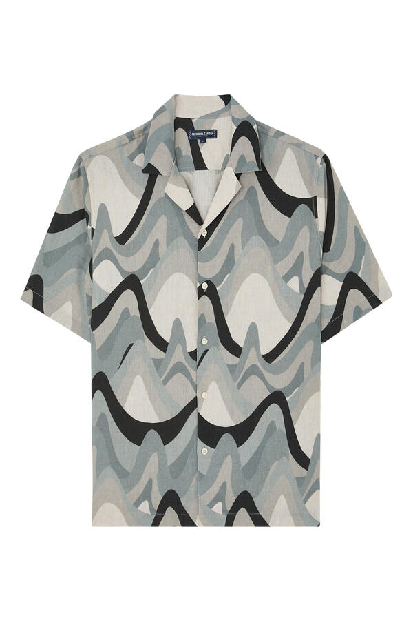 Roberto Montahna Print Linen Shirt