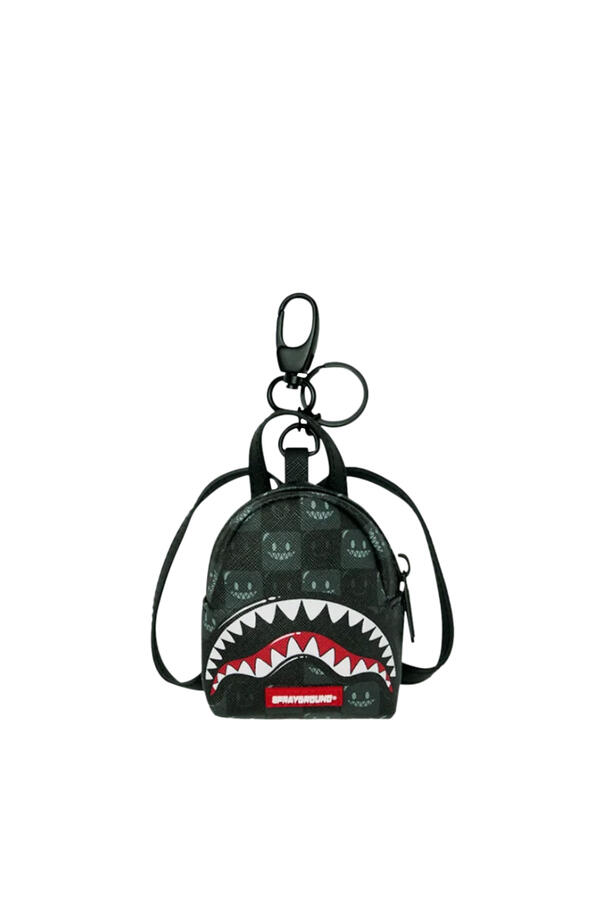 Kids Sharks in Paris Bubbly Check Keychain