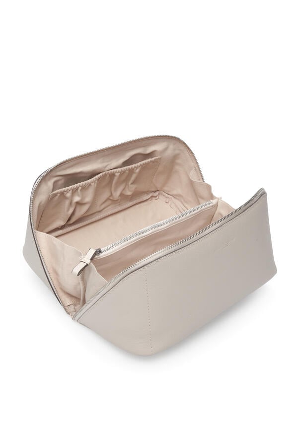 Saffiano Leather Fold-Out Make-Up Case