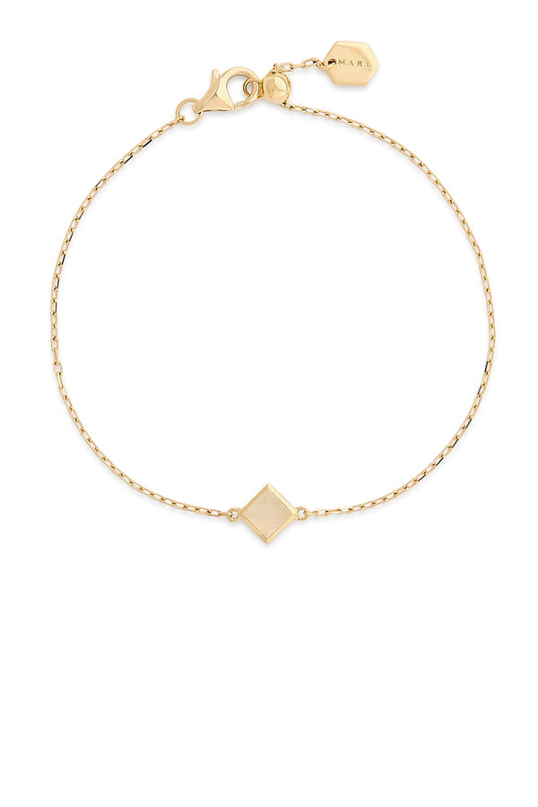 Cleo Pyramid Bracelet, 18k Yellow Gold