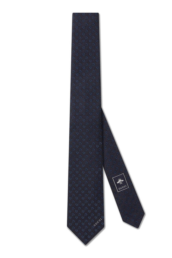 Horsebit Silk Jacquard Tie