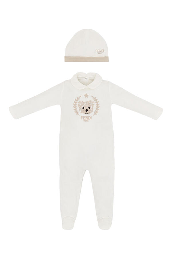 Kids Cotton Playsuit & Hat Set