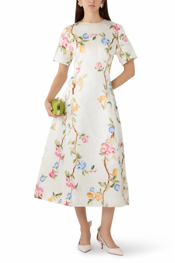 Caroline Short Sleeve Midi Dress