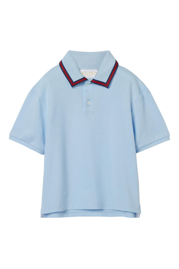 Kids Web Detail Polo Shirt