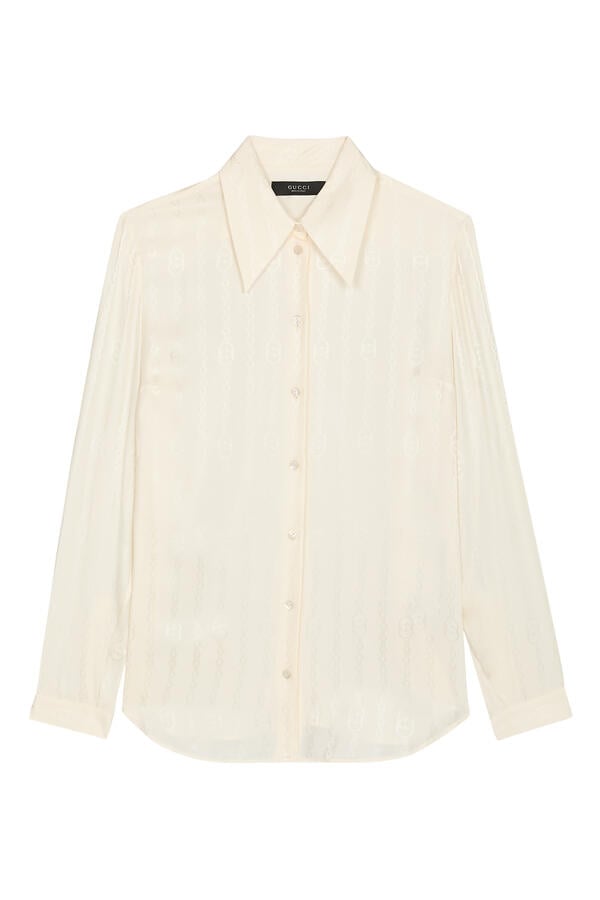 GG Chain Silk Shirt