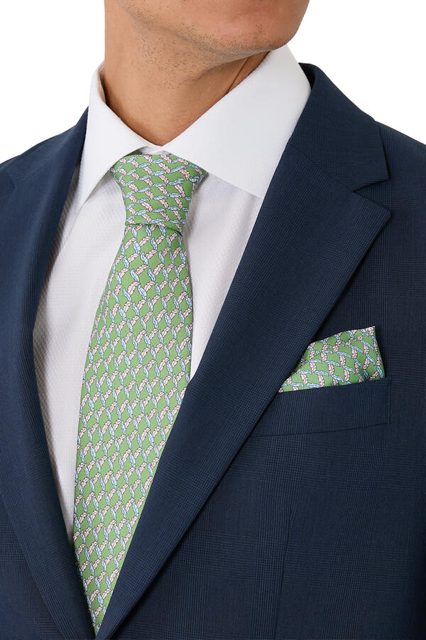 Leaf Silk Twill Pocket Square