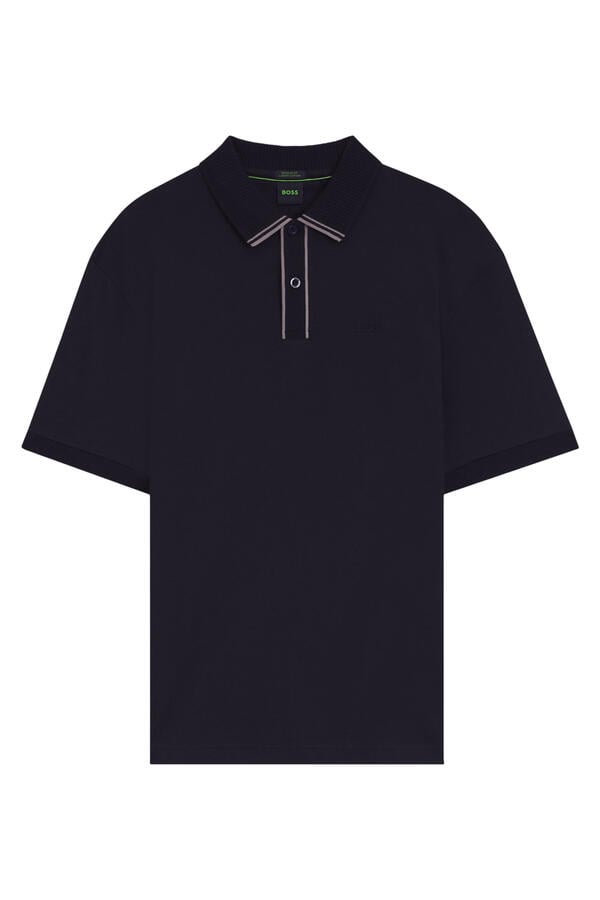 Striped Trim Polo Shirt