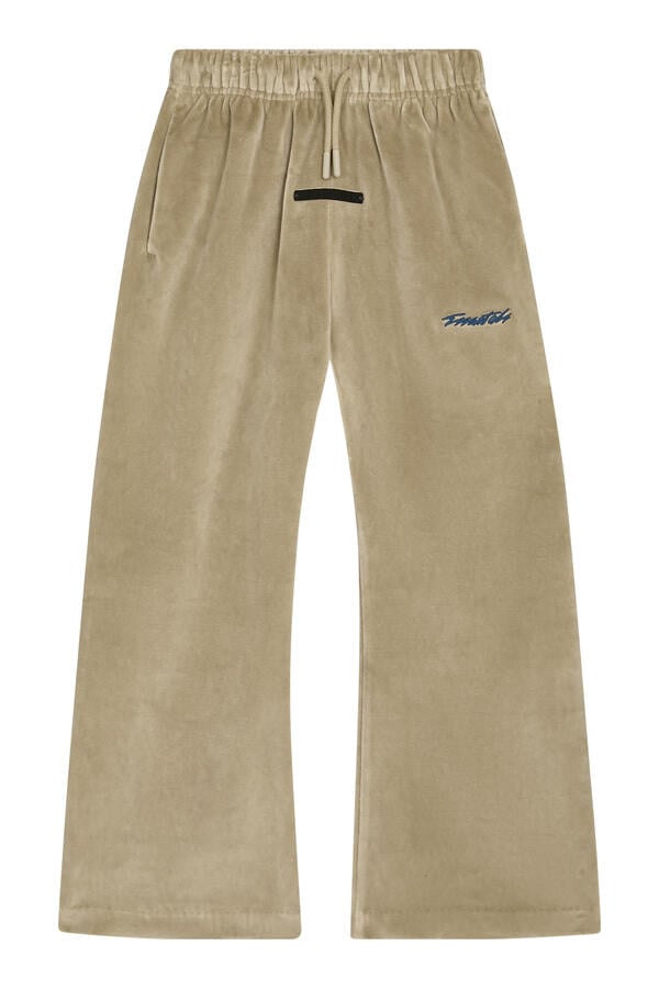 Kids Velour Open Hem Wide-Leg Joggers