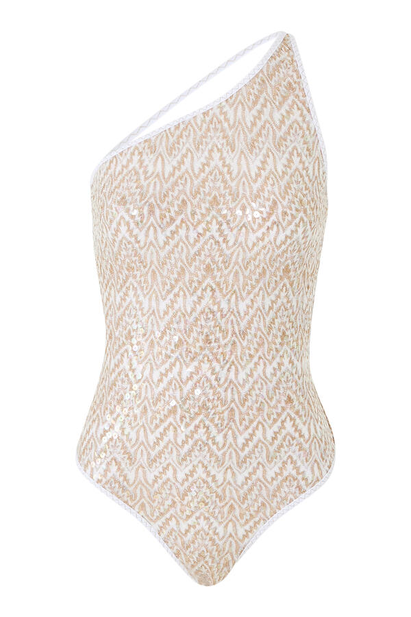 Zigzag Pattern One-Piece Swimsuit