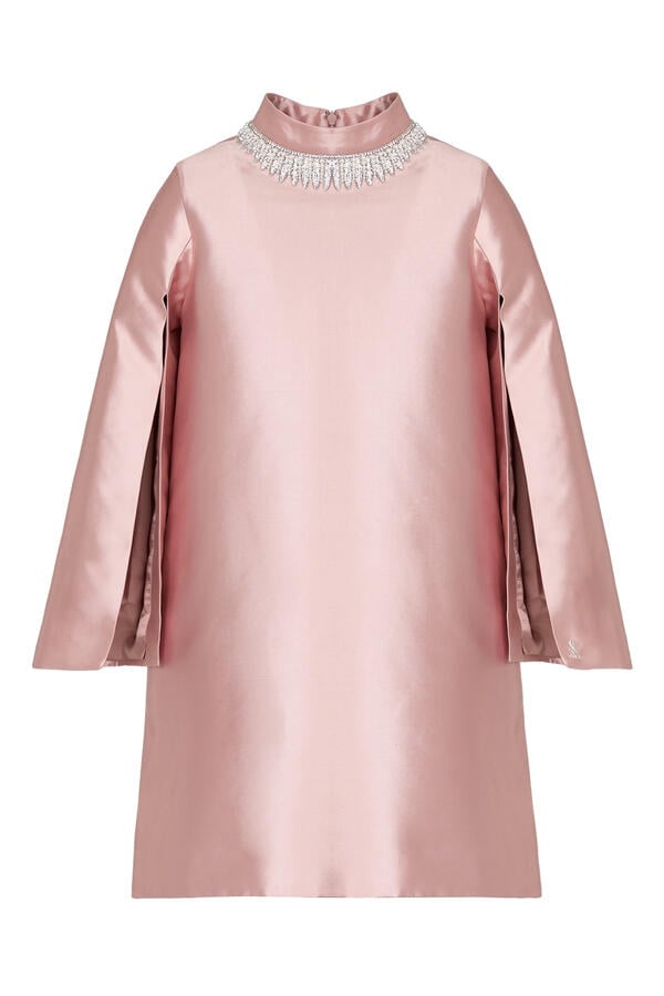 Kids Crystal & Beads Embellished Dress