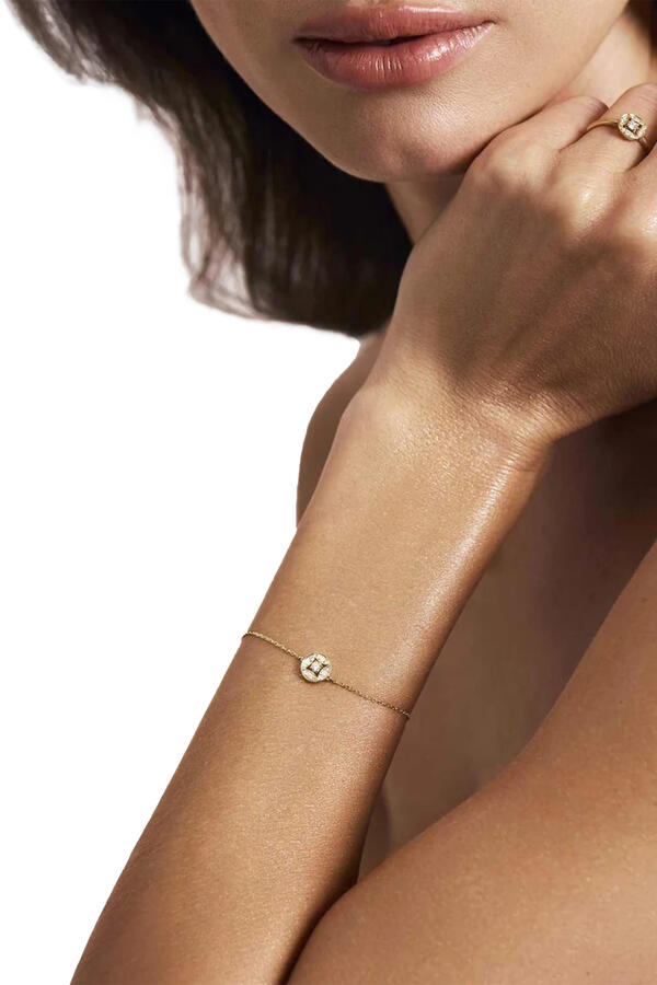 Barq Marquise Circle Bracelet, 18k Yellow Gold & Diamonds
