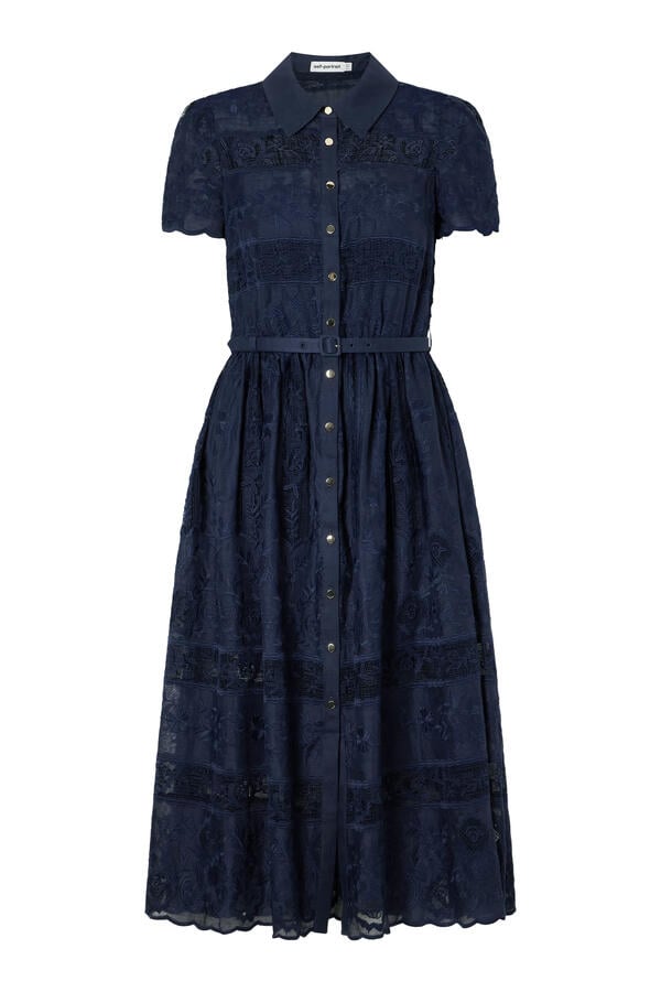 Ramie Collared Midi Dress