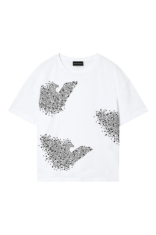 Rhinestone Eagle Logo Jersey T-Shirt