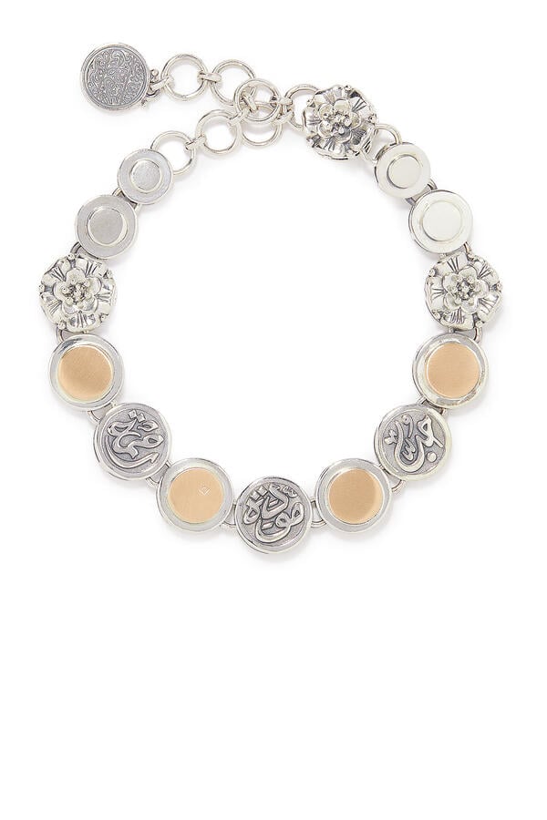 Endearment Bracelet, 18k Yellow Gold & Sterling Silver