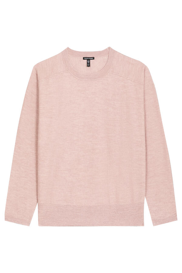 Felted Wool Crew Neck Sweater