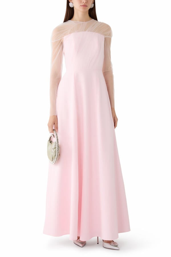 A-Line Crepe Ballgown