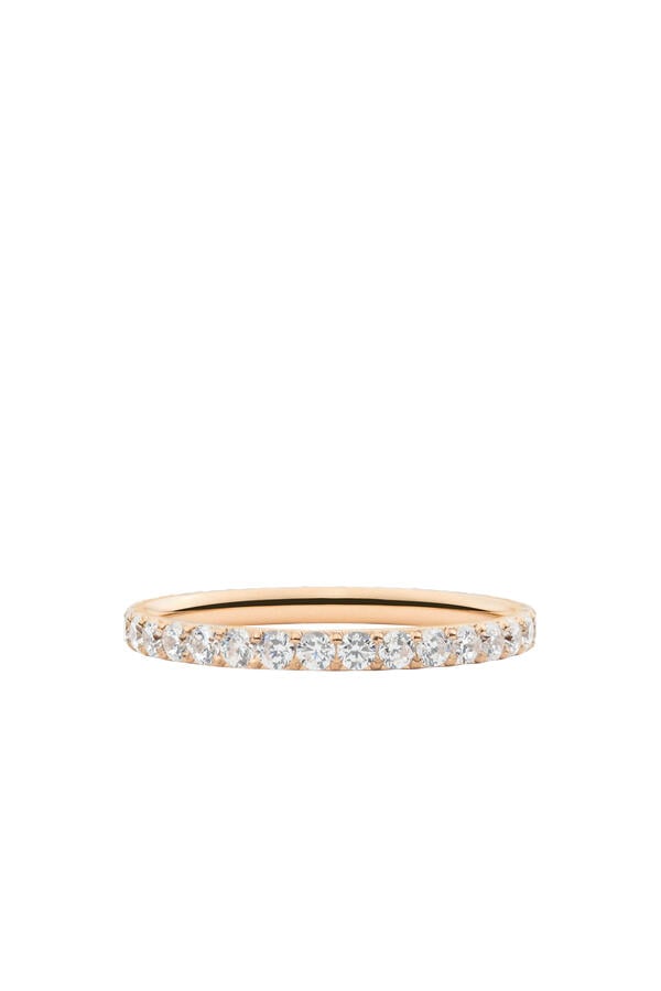 Mirelle Eternity Ring, Stainless Steel & Cubic Zirconia Crystals