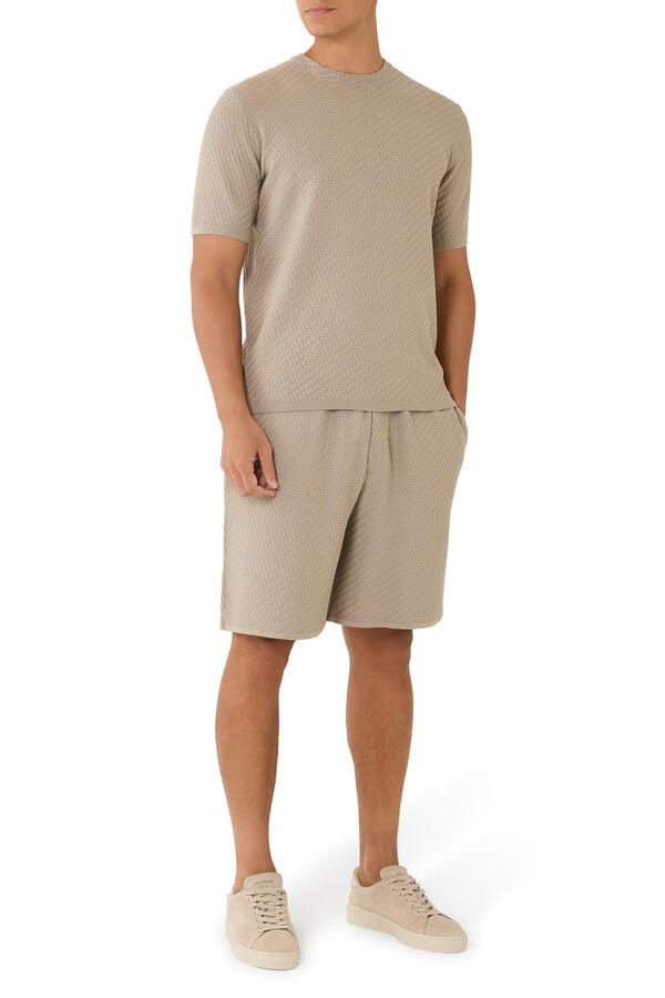 Knit Elastic Waistband Shorts