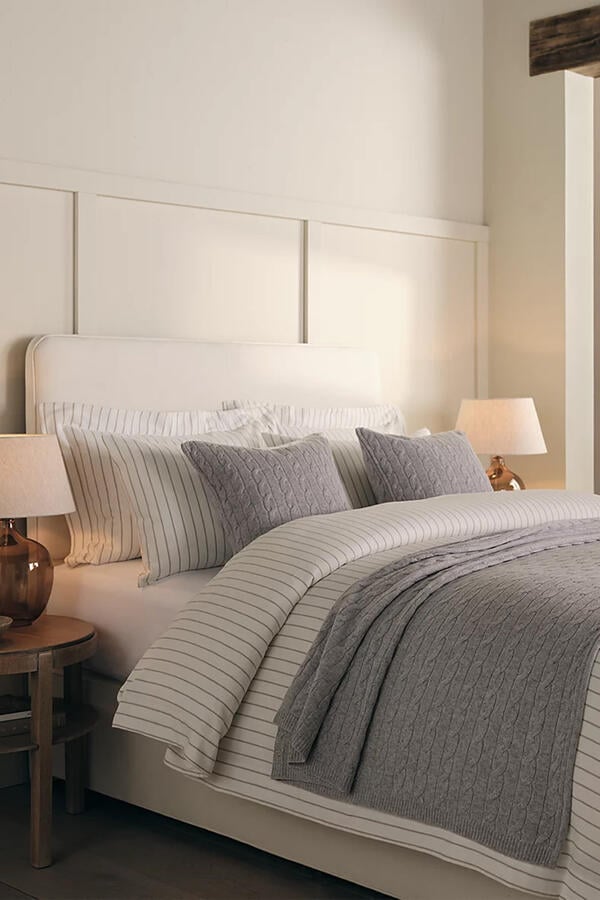 Wool Cashmere Cable Throw 