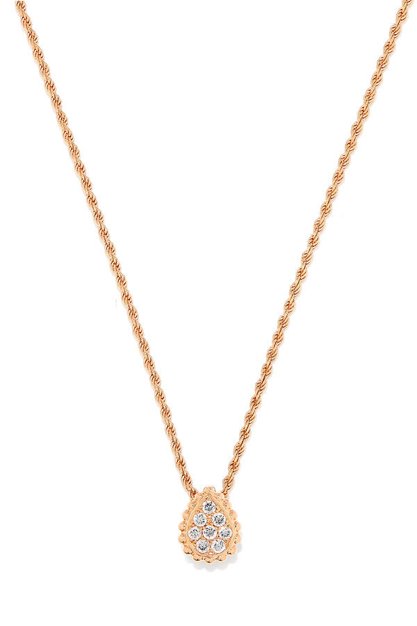Serpent Bohème XS Motif Pendant, 18k Pink Gold & Diamonds
