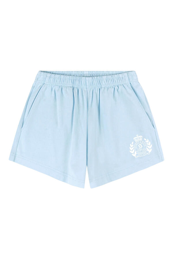 NY Crest Embroidered Disco Shorts 