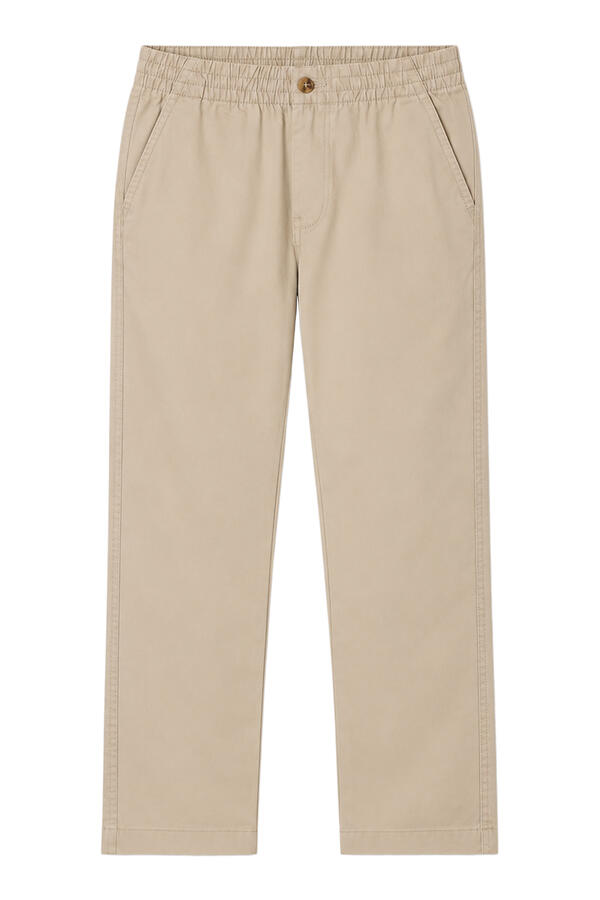 Kids Logo Embroidered Elasticated Chino Trousers