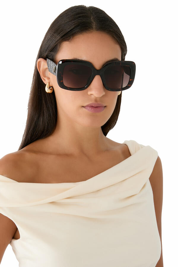 Quilted-Effect Eagle Sunglasses
