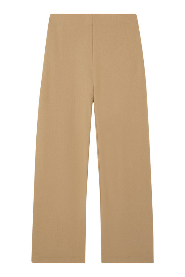  Felted Wool Jersey Wide-Leg Pants