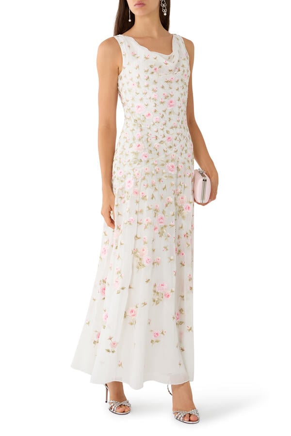 Rose Bloom Georgette Gown